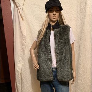 Faux Fur Vest, Lg